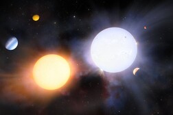 Si stima che fino all'85% delle stelle esista in sistemi stellari binari, cioè coppie di astri (fonte: NOIRLab)